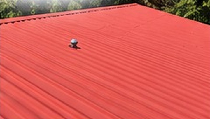 After: roof cleaned, sealed and coated